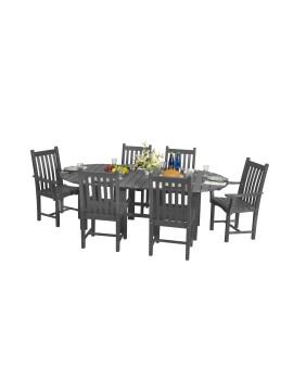 Classic 7-Piece 44"x84" Dining Set